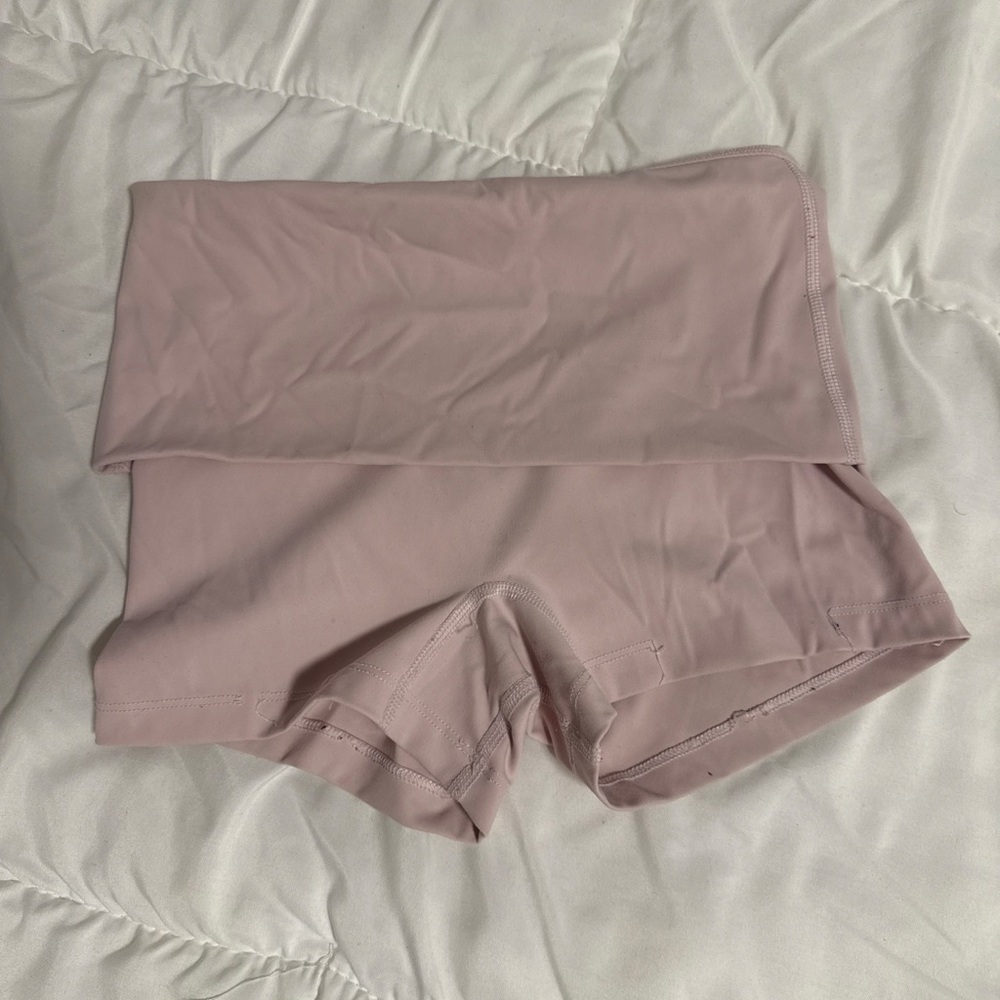 Garage Seamless Fold-Over Micro Shorts - Dusty Pink